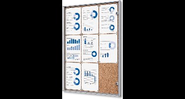 Indoor Vergrendelbaar Kruk Notitiebord Economy SCXS 9x A4 - Syna SCXSC9XA4