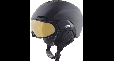 Alpina Alto Q Lite Skihelm Met Vizier 2023 | Black Matt | Quatroflex Lite Gold Mirror S2 | Maat: 51 - 55 cm