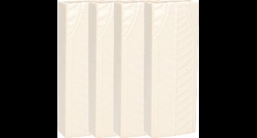 Gerimport Waterverdamper - 4x - ivoor wit - keramiek - 400 ml - radiatorbak luchtbevochtiger - 7,4 x 18,6 cm