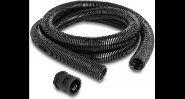 Kabelbeschermingshuls 2 m x 28,5 mm met 2 x pg21 conduit fitting set zwart