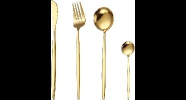 Bestekset - goud - 6 personen - 24-delig