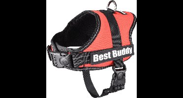 Flamingo Pluto Liberty - Harnas Honden - Harnas Best Buddy Pluto Rood Xs 40-55cm 25mm - 1st - 122487 - 1st