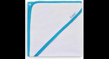 Funnies Badcape Junior 80 Cm Katoen Wit/blauw