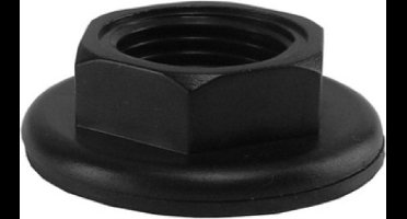 Xellanz Zwarte Bevestigingsmoer + Pakking Tbv Toiletkr. 1/2''