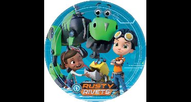 Nickelodeon Feestborden Rusty Rivets 23 Cm 8 Stuks Blauw