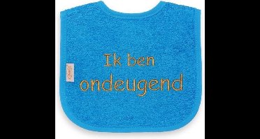 Funnies Slabber Ik Ben Ondeugend Junior 40 Cm Katoen Blauw