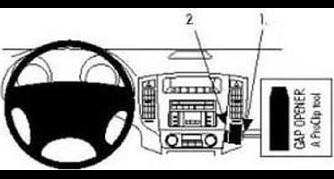 Brodit ProClip houder geschikt voor Mitsubishi Pajero 2007-2019 Angled mount