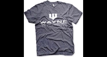 DC Comics Batman Heren Tshirt -L- Wayne Industries Logo Blauw
