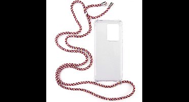 Shop4 - Samsung Galaxy S20 Ultra Hoesje - Zachte Back Case met Koord Multi Rood