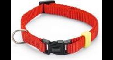 Beeztees nylon halsband Uni rood 20 - 30 cm x 10 mm