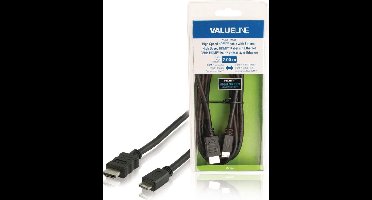 Valueline Vlvb34500b20 High Speed Hdmi -kabel met Ethernet Hdmi-connector - Hdmi Mini-connector 2,00 M Zwart
