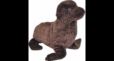Pluche bruine zeeleeuw knuffel 35 cm - Zeeleeuwen zeedieren knuffels - Speelgoed voor kinderen