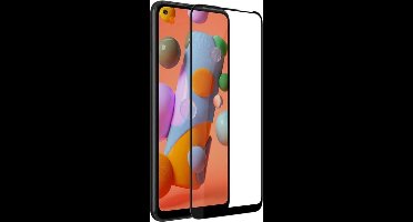 Screenprotector Geschikt voor Samsung Galaxy A11 full cover Screenprotector Tempered Glass - Zwart