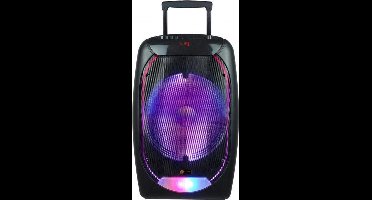 N-GEAR The Flash 1510 - Draadloze Bluetooth Speaker - Karaoke Set - 2 Microfoons - Discoverlichting