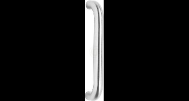 Ivana Economy Deurgreep Dubbel Gebogen Aluminium F1 375mm Voorstand 80mm excl. Montageset