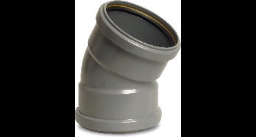 Bocht 30° PVC-U 160 mm SN8 manchet DN150 grijs KOMO/BENOR