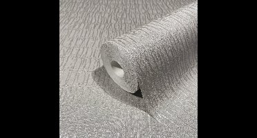 Kumano - Teardrops - Luxe Behang - Vliesbehang - Wallpaper - Grijs - 0,53 x 10,05 M.