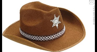 Bruine sherrif hoed