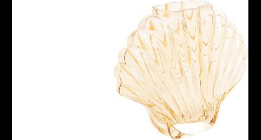 Housevitamin Shell Vase -Amber Glass- 19.5x9x16.5cm