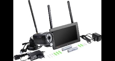 Technaxx TX-128 Bewakingscamera set met 7" Touchscreen - FullHD indoor / outdoor camera - opnamefunctie, infrarood, App bediening