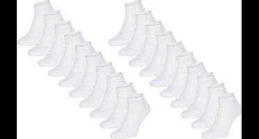 Mario Russo - Heren Sokken 10-Pack Sneaker Sokken - Wit - Maat 43-46