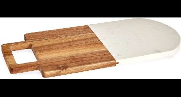 Snijplank Bruin Wit Acacia Marmer (18 x 1,5 x 38 cm)