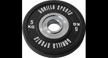 Gorilla Sports Bumper Plate - Halterschijf - 5 kg - Gietijzer - 50 mm