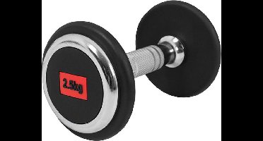 Gorilla Sports Dumbell - Vaste Halter - Gietijzer met Rubber coating - 2,5 kg