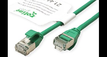 ROLINE GREEN F/UTP DataCenter Patchkabel Cat.6A (Class EA), LSOH, extra dun, groen, 3 m