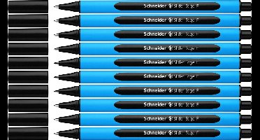 Schneider balpen - Slider Edge - penpunt F - schrijfkleur zwart - 10 stuks - S-152001-10