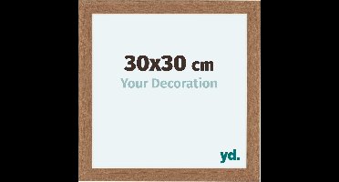 Your Decoration - Fotolijst 30x30 cm - MDF - Notenhout Licht - Como