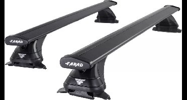 Dakdragers geschikt voor Mercedes C-klasse SW (W204) 2008 t/m 2014 open dakrailing - Aluminium - Hoog laadvermogen 100kg - Wingbar Zwart - Merk Farad