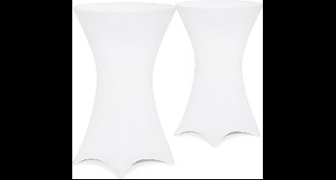 Detex 2x Tafelrok Statafel - Ø80-85cm 30°C Wasbaar – Wit