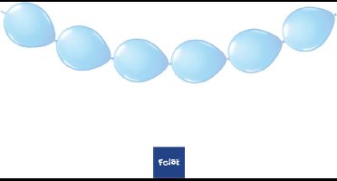 Folat - Doorknoopballonnen licht blauw 8 stuks