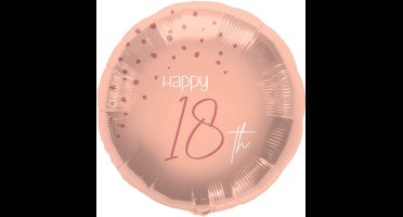Folat - Folieballon 18 Jaar Elegant Lush Blush 45 cm