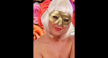 Oogmasker domino glittergoud