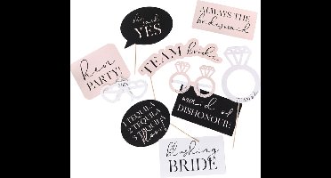 Ginger Ray - Photoprops Team Bride - roze, zwart, wit