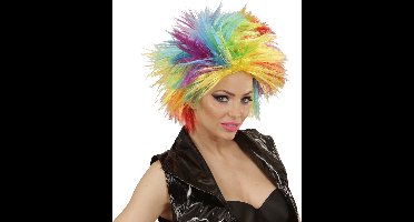 Regenboog spike pruikjes