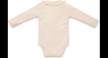 Little Dutch Romper - Maat 50 - Romper lange mouw Meisjes - Sand Melange, Beige - Little Farm