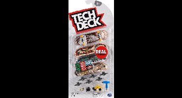 Tech Deck - Ultra DLX-pakket met 4 vingerskateboards - Real Skateboards - aanpasbare miniskateboards