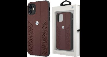 BMW Curved Perforated Back Case - Geschikt voor Apple iPhone 11/XR (6.1") - Rood