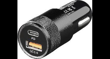 VCTparts® Dubbele USB Snellader Type A + C 12/24V 3100mA - Universele Autolader