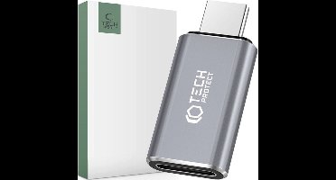 TECH-PROTECT - ULTRABOOST - ADAPTER TYPE-C NAAR BLIKSEMGRIJS