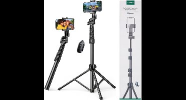 Ugreen LP680 Serie - Selfiestick - Bluetooth - 1,8m - Zwart