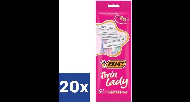 BIC Twin Lady Wegwerpscheermesjes (Voordeelverpakking) - 20 x 5 (100 stuks)