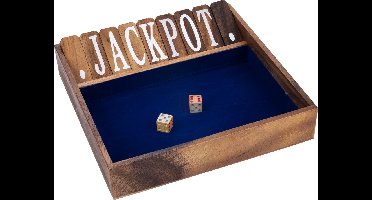 Shut The Box 2 Spelers Blauw – Houten Dobbelspel – Klassiek Gezelschapsspel – Familiespel met Vilt – 2 Dobbelstenen – Engelhart