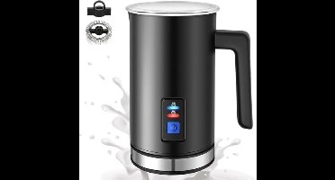 Melkopschuimer, 500 W, automatische, elektrische melkopschuimer met stille werking, geschikt voor koud en warm opschuimen, met coating, snel schuim