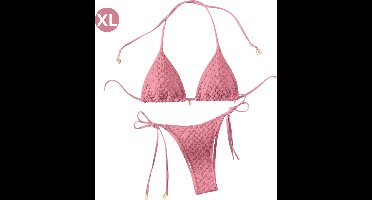 Bovista Bikini Dames - Meisjes Bikini - Badpak - Push Up - Vrouwen Badkleding - Zwemmen - Sexy Set - Top & Broekje - Roze - Maat XL