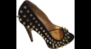 BLINK-PUMP-LEOPARD-STUDS-BLACK/CAMEL-SIZE 36