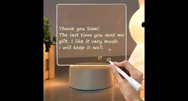 Bovista Led Notitiebord - Led Bord Tekst - Schrijfbord - Valentijn - Cadeautje Voor Haar- Bureau Decoratie - Kamer - Aesthetic - Lang